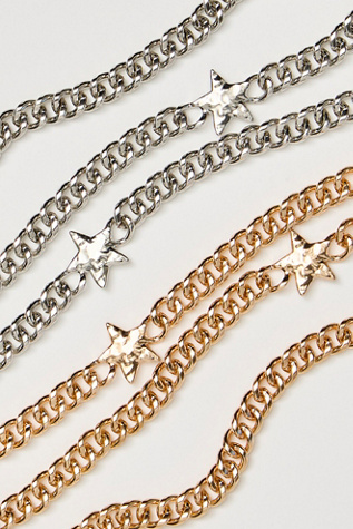 Star Shine Chain Belt at Free People in Silver Lining