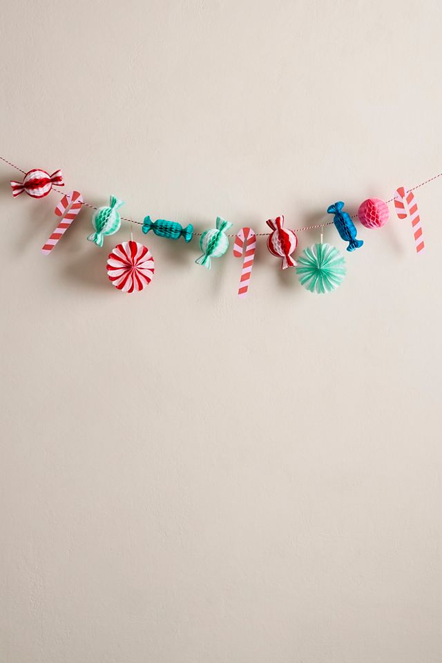 Guirlande en nid d'abeille de bonbons de Noël #2