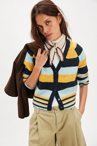 School Girl Striped Cardi