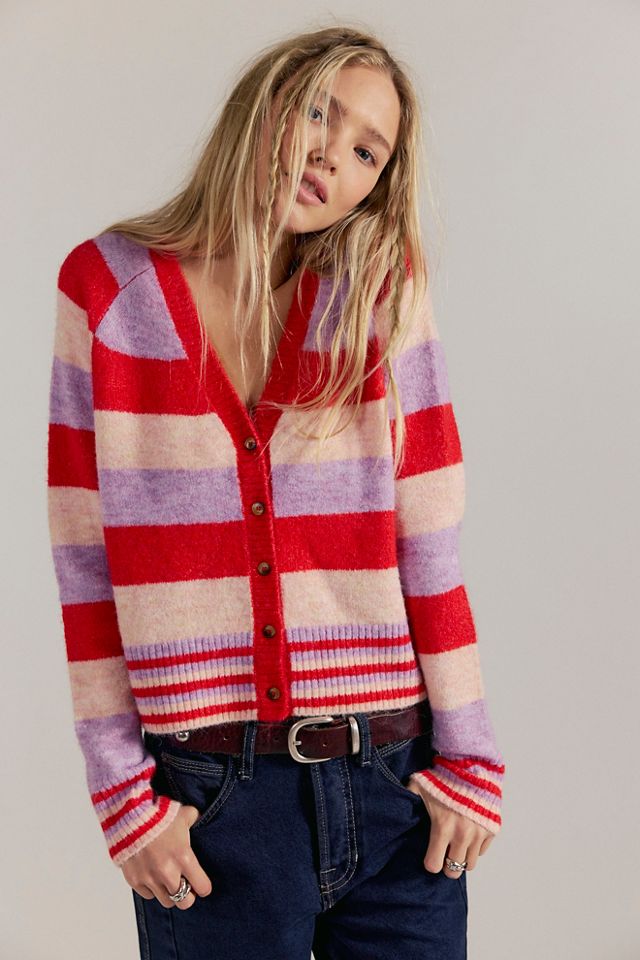 School Girl Striped Cardi #2