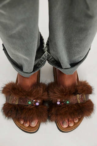 Frankie Faux Fur Slide Sandals