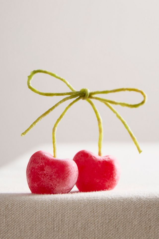 Bow Tied Cherry Candle #1