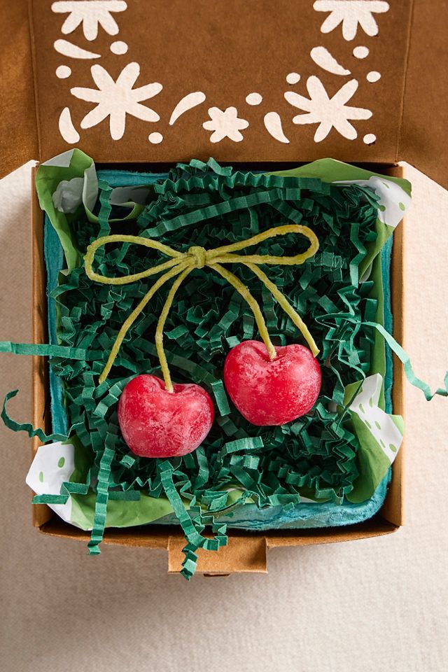 Bow Tied Cherry Candle #2