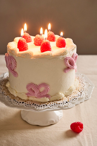 Raspberry Candles Set Of 10