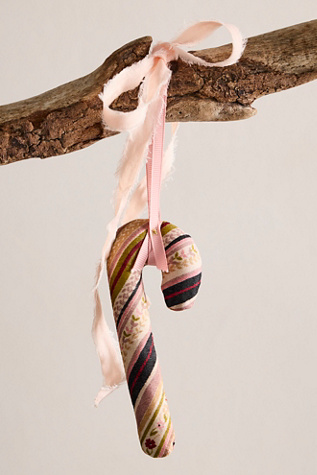 Candy Cane Kantha Ornament