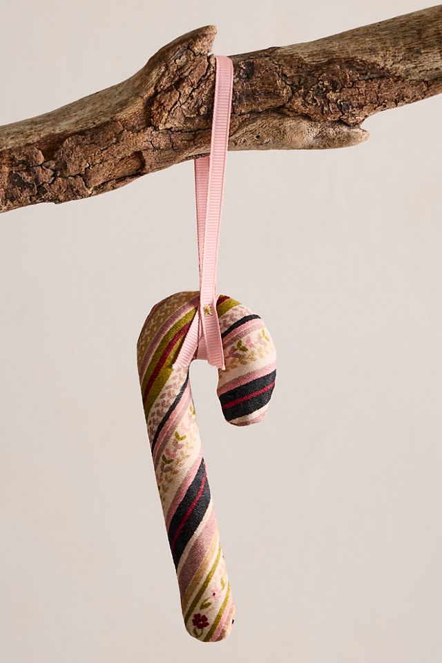Candy Cane Kantha Ornament #1
