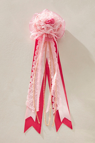 Best In Show Brooch by Curried Myrrh at Free People in Pink