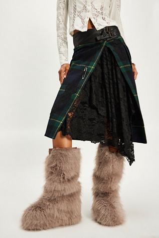 Wild Thing Mid Boots by Free People in White, Size: US 8