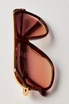 Vintage Frames Eastwood Marbled Wood Acetate Sunglasses