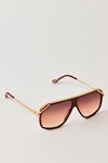 Vintage Frames Eastwood Marbled Wood Acetate Sunglasses