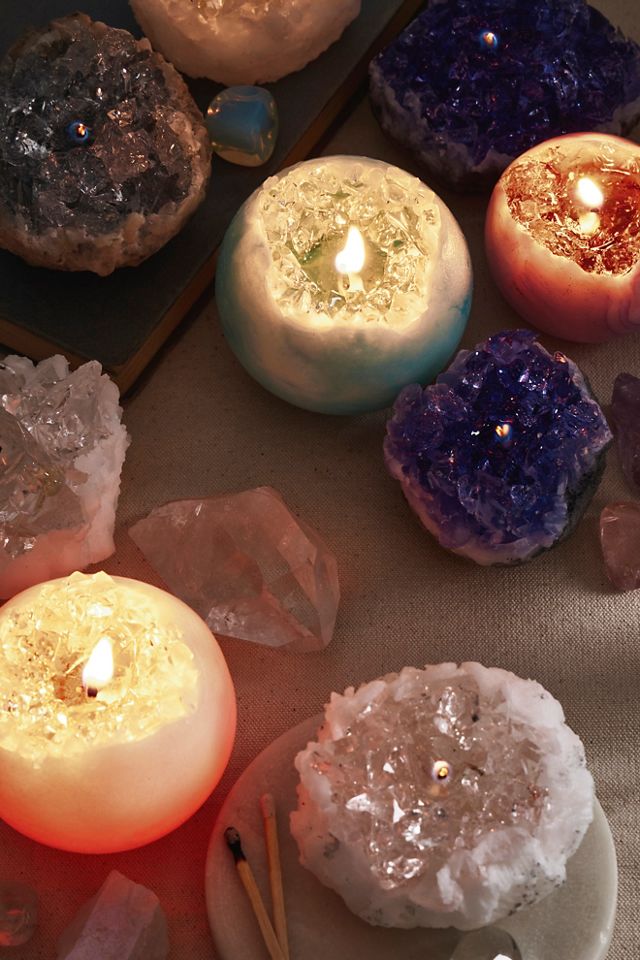 Geode Crystal Sphere Candle #1