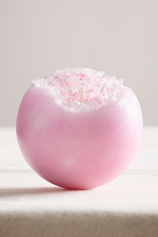Geode Crystal Sphere Candle by House of Shokunin at Free People in Pink