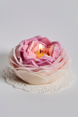 Rose Pompadour Candle by House of Shokunin at Free People in Pink