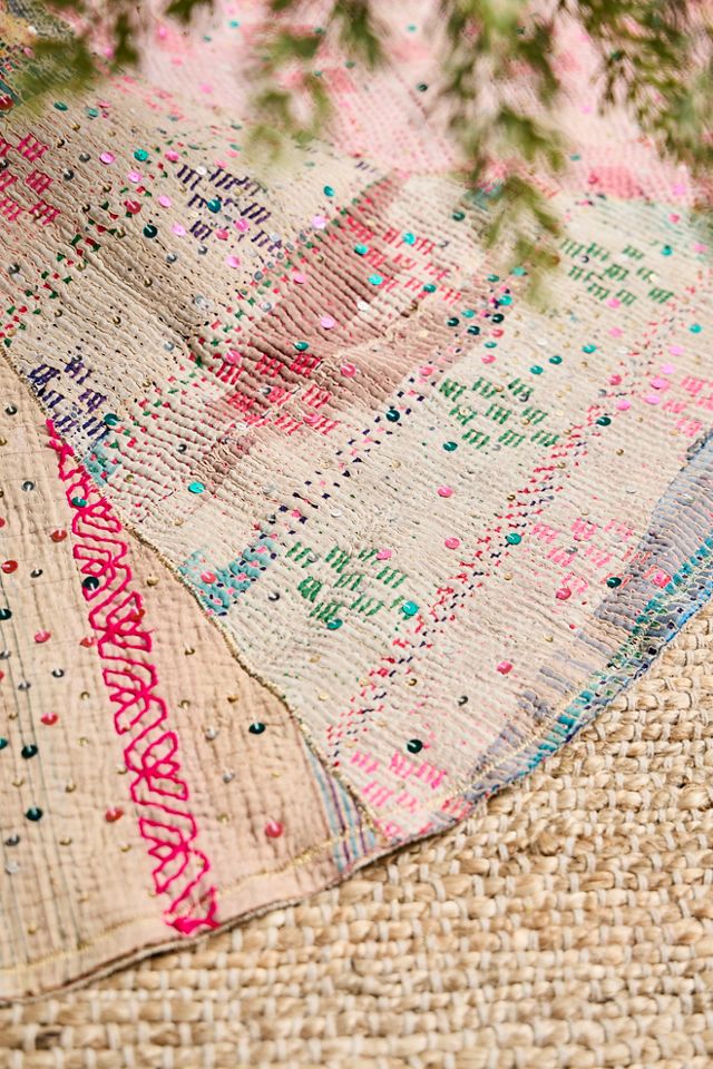 Kantha Confetti Patchwork Tree Skirt #2
