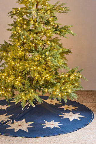 Navy Patchwork Tree Skirt