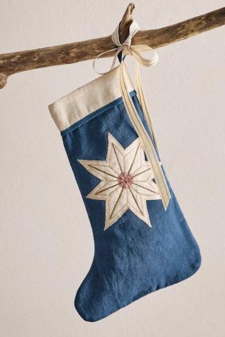 Navy Star Stocking