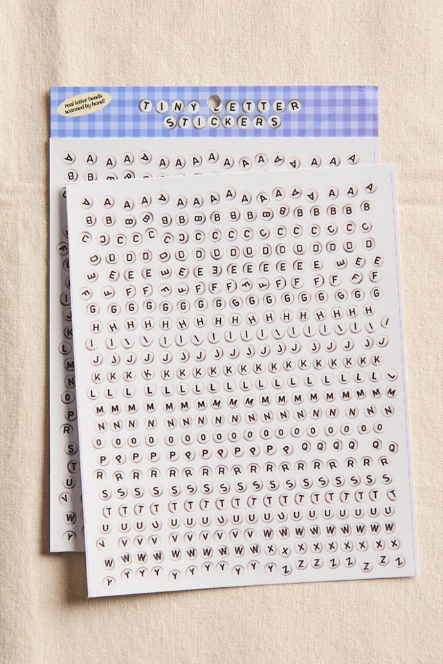 Bead Letter Sticker Sheet #1
