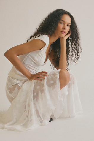 Maybe Baby Half Slip by Intimately at Free People in White Alyssum, Size: Small