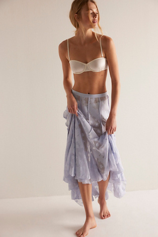 Maybe Baby Maxi Slip Skirt by Intimately at Free People in Xenon Blue, Size: Medium