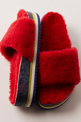 Fleks For FP Cito Slides at Free People in Red, Size: US 7
