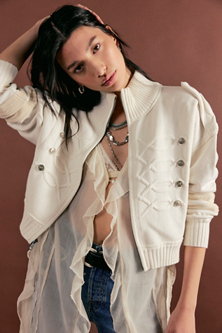We The Free Band Cardi at Free People in Sugar Swizzle, Size: Medium