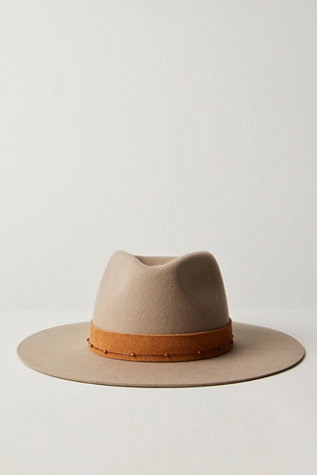 Embellished Felt Hat by Free People in Tan