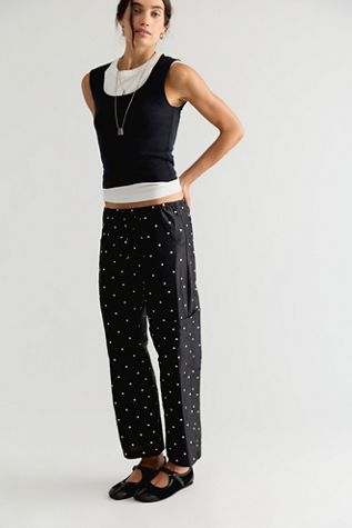 DONNI. Pantalon cargo en taffetas à cordon de serrage