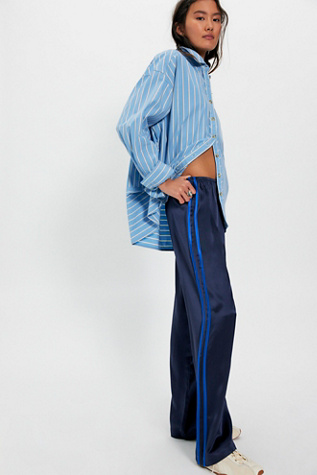 DONNI. The Silk Stripe Simple Pants