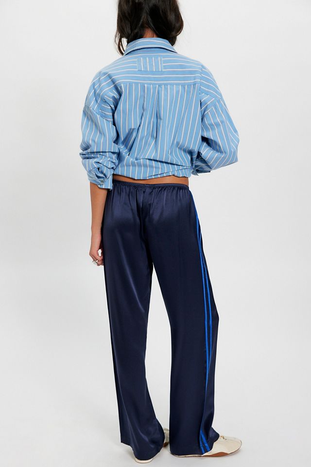 DONNI. The Silk Stripe Simple Pants #1