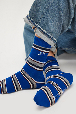 Damson Madder Calf Length Socks at Free People in Blue