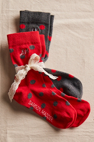 Damson Madder 2 Pack Socks at Free People in Grey