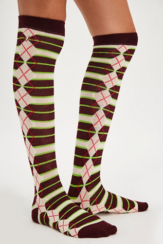 Damson Madder Knee High Socks at Free People