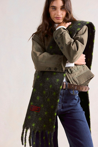 Damson Madder Fluffy Scarf at Free People in Grey
