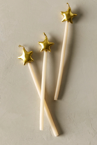 Bougies étoiles, lot de 3