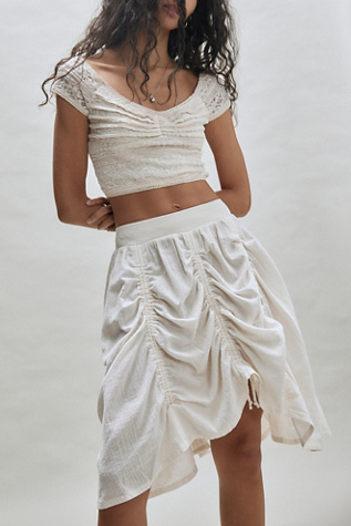 Hustle And Bustle Skirt by free-est at Free People in Nilla Cream, Size: Medium