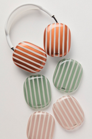 Sonix Abstract Stripe Airpods Max Case by Free People in Orange