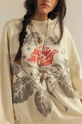 We The Free Palm Spring Turtleneck Graphic Pullover