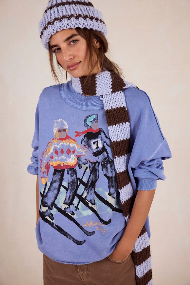 We The Free Palm Spring Turtleneck Graphic Pullover #1