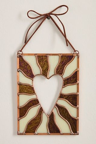Opalescent Heart Burst Suncatcher