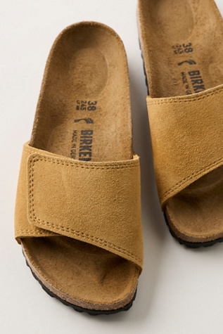 Birkenstock Sylt Sandals at Free People in Cork Brown Suede, Size: EU 39