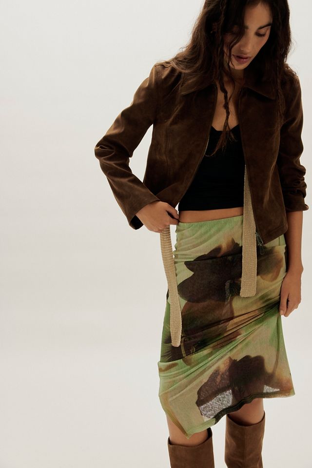 Valentine Reversible Mesh Midi Skirt Set #3