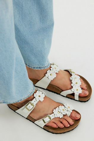 Birkenstock Mayari Flowers Sandals at Free People in White, Size: EU 38