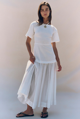 Marcella Midi Dress by free-est at Free People in Ivory, Size: Small