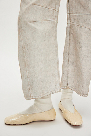 Everyday Sequin Flats by Jeffrey Campbell at Free People in Beige, Size: US 8