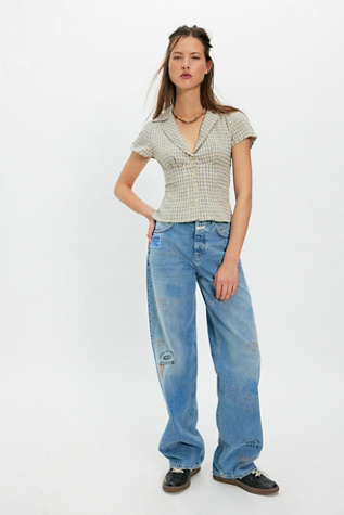 Closed Nikka Patched Wide-Leg Jeans