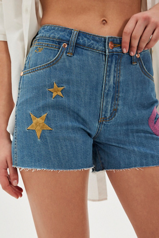 Женские шорты Wrangler X Lainey Wilson Embroidered Cowboy, цвет: С принтом — фото 3