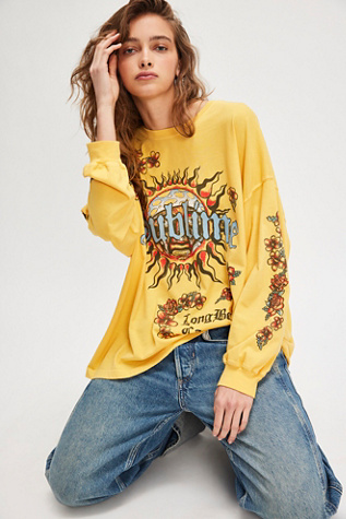 Sublime Freedom Long Sleeve by Daydreamer at Free People in Yellow