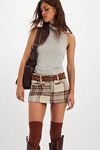 We The Free Mille-Fleurs Plaid Micro Skirt