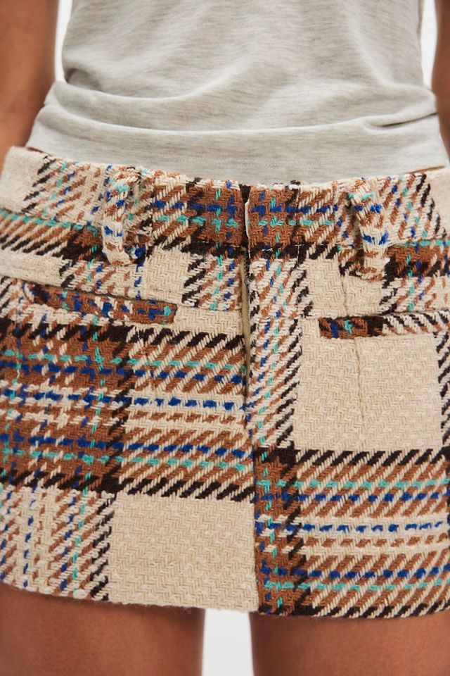 We The Free Mille-Fleurs Plaid Micro Skirt #4