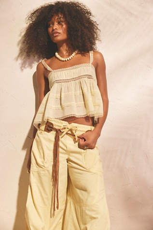 Darling Dreams Cami by Intimately at Free People in Vanilla Custard, Size: Large